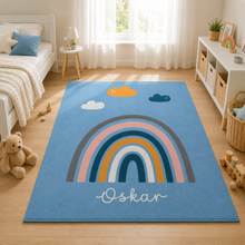 Lade das Bild in den Galerie-Viewer, Personalisierter Kinderteppich mit Namen – Motiv „Oscar“