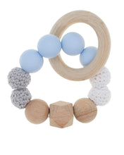 Lade das Bild in den Galerie-Viewer, Beißring / Greifling mit Softbeutel aus Wildleder