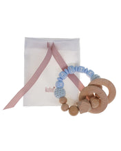 Lade das Bild in den Galerie-Viewer, Beißring / Greifling mit Softbeutel aus Wildleder (Personalisiert)