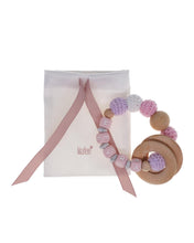 Lade das Bild in den Galerie-Viewer, Beißring / Greifling mit Softbeutel aus Wildleder (Personalisiert)