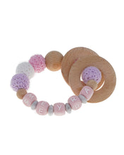 Lade das Bild in den Galerie-Viewer, Beißring / Greifling mit Softbeutel aus Wildleder (Personalisiert)