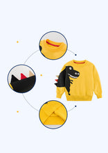 Lade das Bild in den Galerie-Viewer, Dino Kinder Sweatshirt aus 100% Baumwolle – Langarmshirt für Jungen & Mädchen (4–8 Jahre)