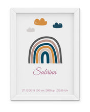 Lade das Bild in den Galerie-Viewer, Personalisiertes Poster für Baby und Kind ohne Rahmen
