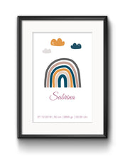 Lade das Bild in den Galerie-Viewer, Personalisiertes Poster für Baby und Kind ohne Rahmen