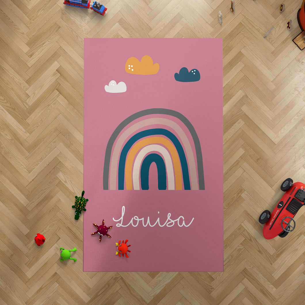 Personalisierter Kinderteppich mit Namen – Motiv „Louisa“