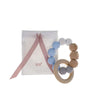 Beißring / Greifling mit Softbeutel aus Wildleder