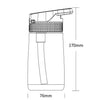 Lilafee Kinder Wasserflasche mit Strohhalm, Personaliserbar, BPA-frei