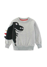 Lade das Bild in den Galerie-Viewer, Dino Kinder Sweatshirt 100% Baumwolle mit Dinosaurier 4-8 Jahre
