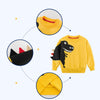 Dino Kinder Sweatshirt aus 100% Baumwolle – Langarmshirt für Jungen & Mädchen (4–8 Jahre)